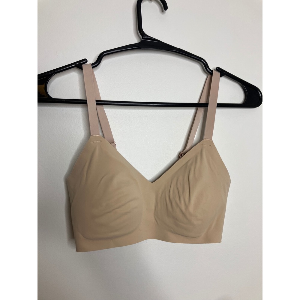 Aerie Smoothez Bralette Womens XS Beige Excellent Wireless Seamless V-Neck
